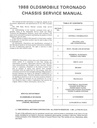 1988 Oldsmobile Toronado OEM Shop Service Repair Chassis Manual
