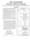 1987 Oldsmobile Firenza Calais Cutlass Ciera Delta 88 Ninety-Eight OEM Shop Service Repair Chassis Manual 2 Vol Set