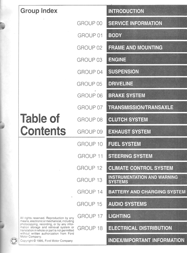 1996 Ford Probe Factory OEM Shop Repair Maintenance Service Manual