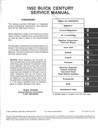 1992 Buick Century OEM Shop Service Repair Manual