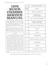 1978 Buick Factory Repair Maintenance Shop Chassis Service Manual All Series Regal Riviera Skyhawk Skylark Century LeSabre Electra