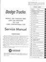 1971-1974 Dodge Low Cab Forward, Tilt Cab & Long Conventional Cab 500-1000 Shop Repair Service Manual