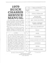 1979 Buick Factory Repair Maintenance Shop Chassis Service Manual All Series Regal Riviera Skyhawk Skylark Century LeSabre Electra