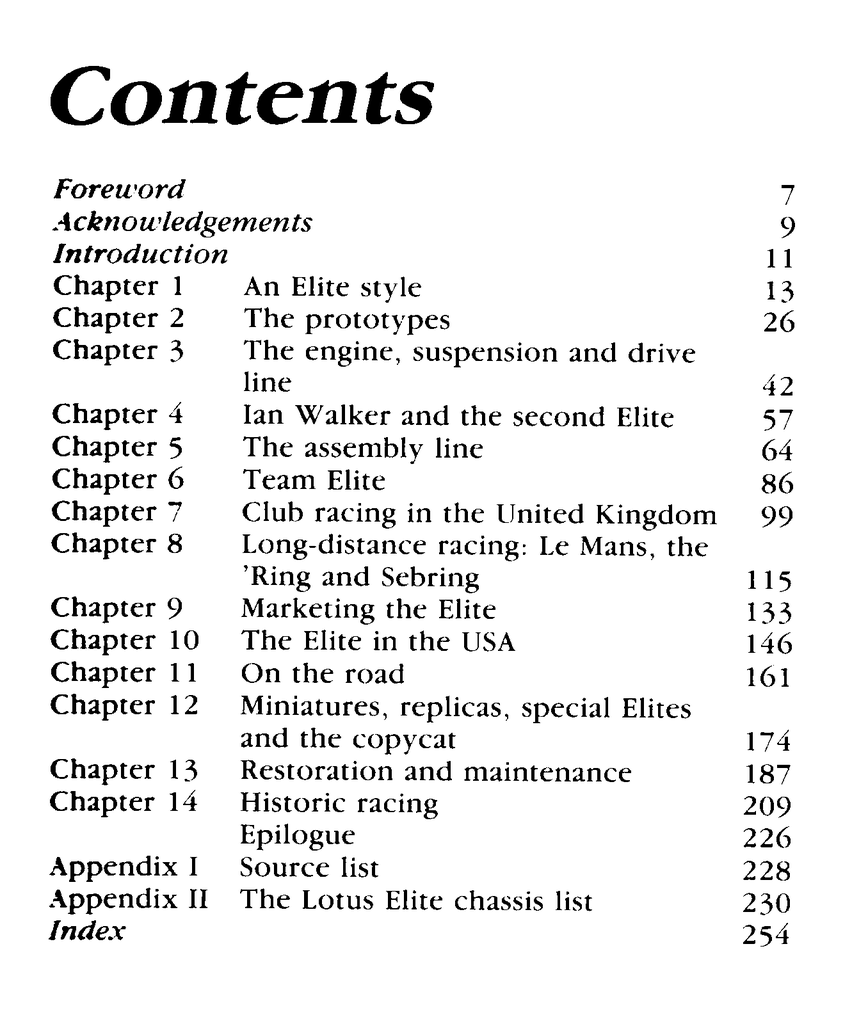 The Lotus Elite TOC