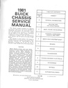1981 Buick Factory Repair Maintenance Shop Chassis Service Manual All Series (except Skylark) Regal Riviera T-Type Century LeSabre Electra