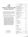 1982 Buick Century & Skylark Factory Repair Maintenance Shop Chassis & Body Service Manual