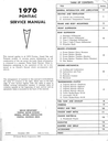 1970 Pontiac GTO, LeMans, Tempest, Grand Prix, Catalina, Bonneville and Executive Factory Repair Shop Chassis Service Manual