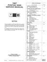 1987 Pontiac 6000 Factory OEM Repair Shop Service Manual