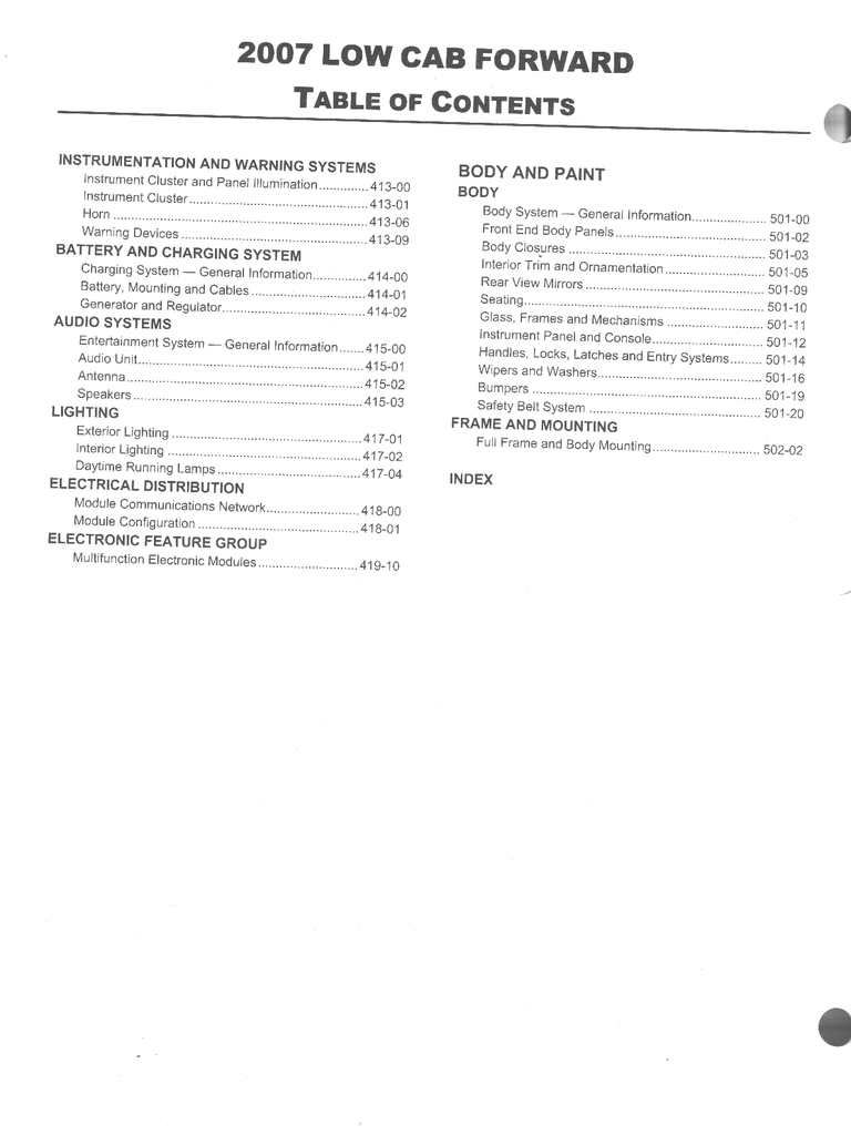 2007 Ford Low Cab Forward Original OEM Factory Shop Repair Service Workshop Manual
