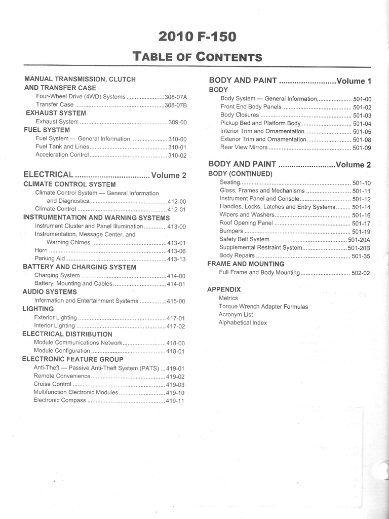 2010 Ford F-150 Original OEM Factory Shop Service Workshop Manual Set
