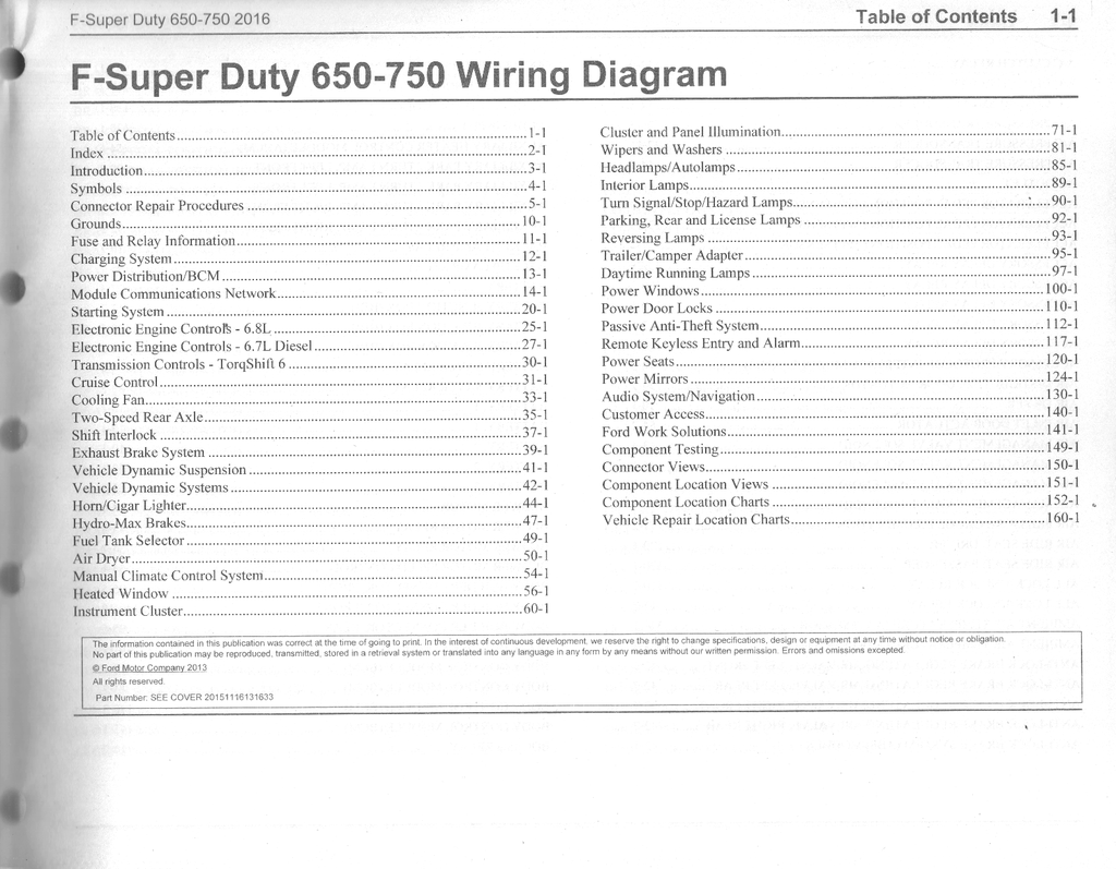 2016 Ford F-650, F-750 Super Duty Electrical Wiring Diagrams Shop Service Repair Manual