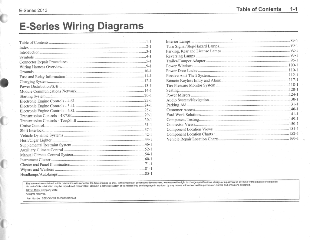2013 Ford E-Series Econoline Electrical Wiring Diagrams Shop Service Repair Manual