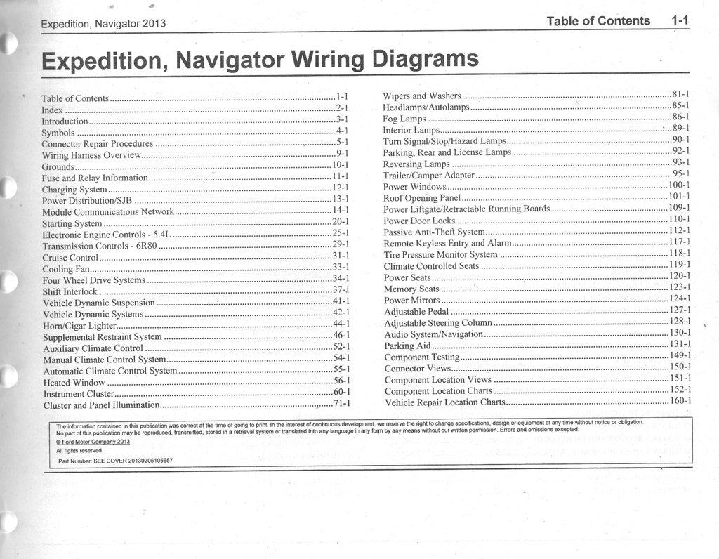 2013 Ford Expedition Lincoln Navigator Electrical Wiring Diagrams Shop Service Repair Manual