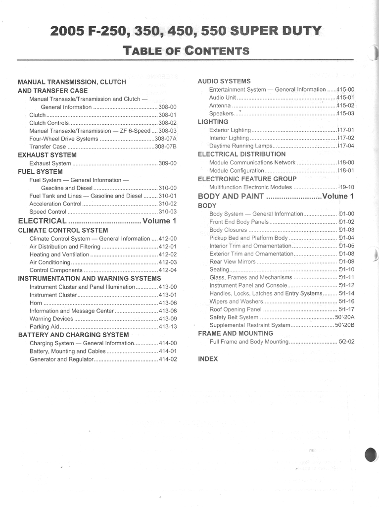 2005 Ford F-Super Duty F-250, F-350, F-450, F-550 Original OEM Factory Shop Repair Service Workshop Manual Complete 2 Vol. Set