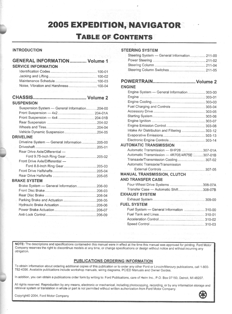 2005 Ford Expedition and Lincoln Navigator Original OEM Factory Shop Service Workshop Manual Set