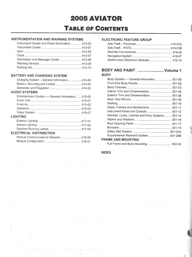 2005 Ford Lincoln Aviator Original OEM Factory Shop Service Workshop Manual Set