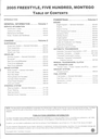 2005 Ford Freestyle, Five Hundred & Mercury Montego Original OEM Factory Shop Service Workshop Manual Set
