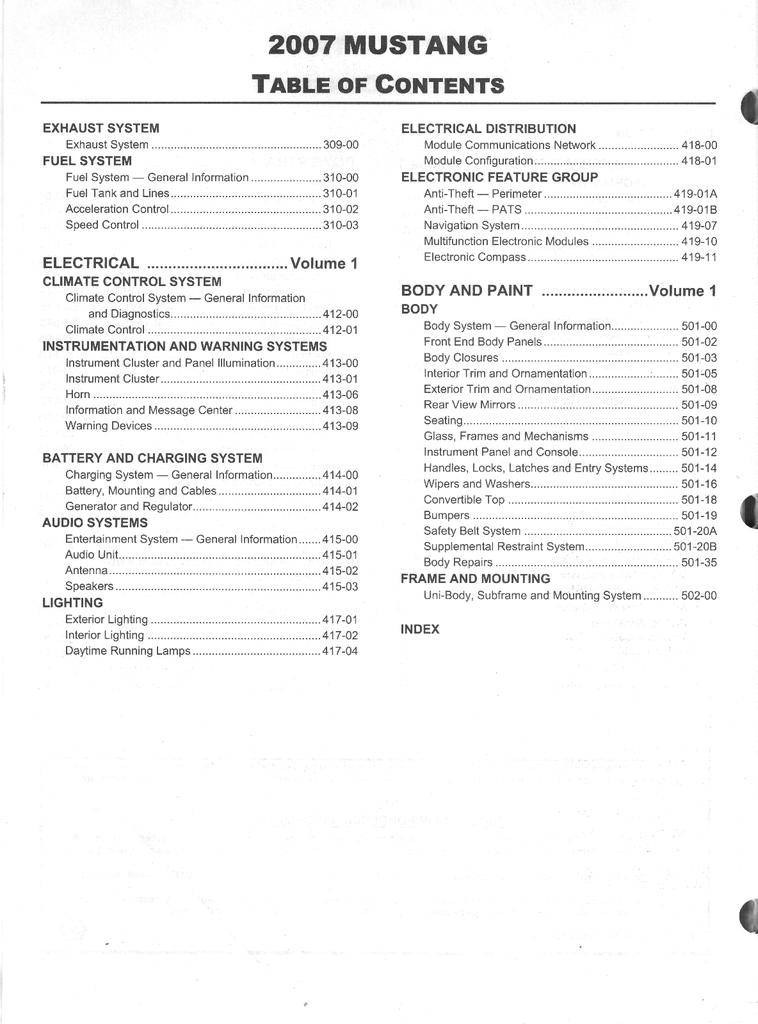 2007 Ford Mustang Original OEM Factory Shop Service Workshop Manual Set