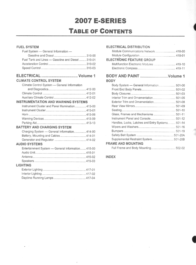 2007 Ford E-Series Van Econoline Original OEM Factory Shop Service Workshop Manual Set