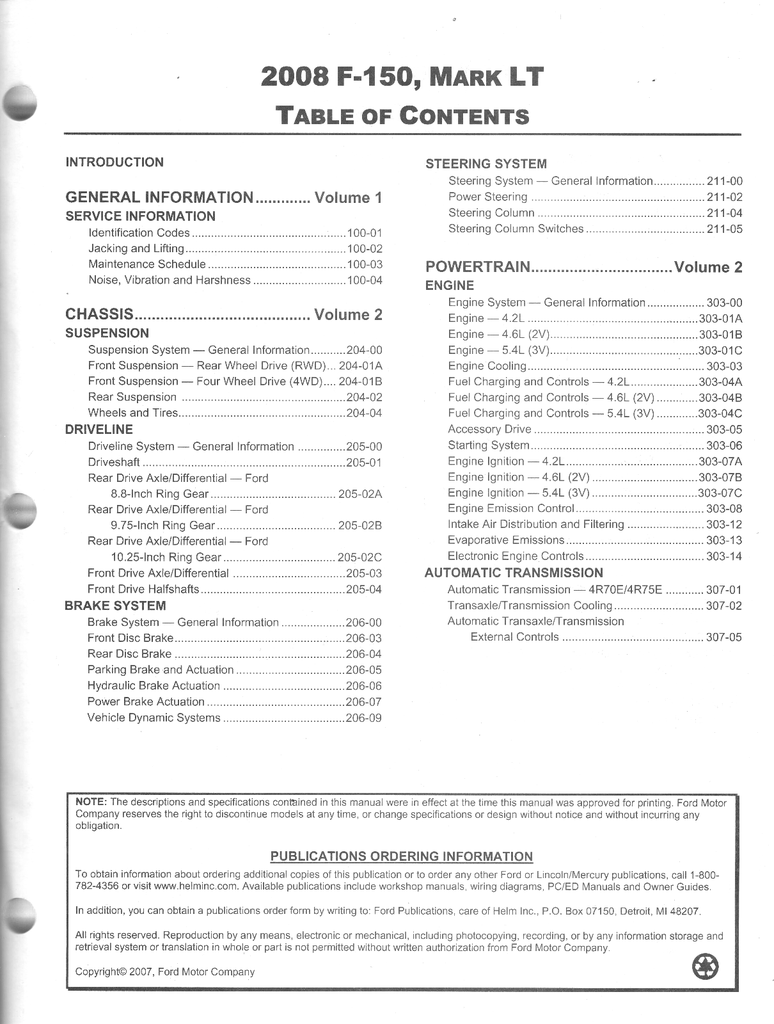 2008 Ford F-150 Lincoln Mark LT Original OEM Factory Shop Service Workshop Manual Set