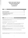 2005 Ford Car and Truck Engine/Emissions Facts Book Summary Manual