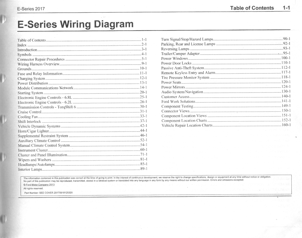 2017 Ford E-Series Econoline Electrical Wiring Diagrams Manual