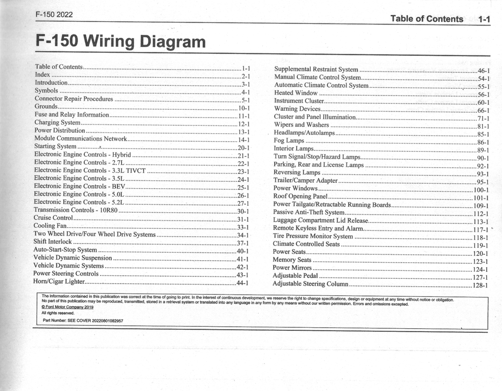 2022 Ford F-150 (F150) Electrical Wiring Diagrams Manual 2 Volume Set