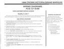 1999 Ford Crown Victoria, Mercury Grand Marquis Factory Electrical Wiring Diagrams Manual