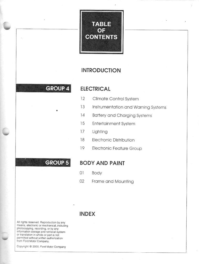 2001 Ford Focus Factory Workshop Service Manual Set