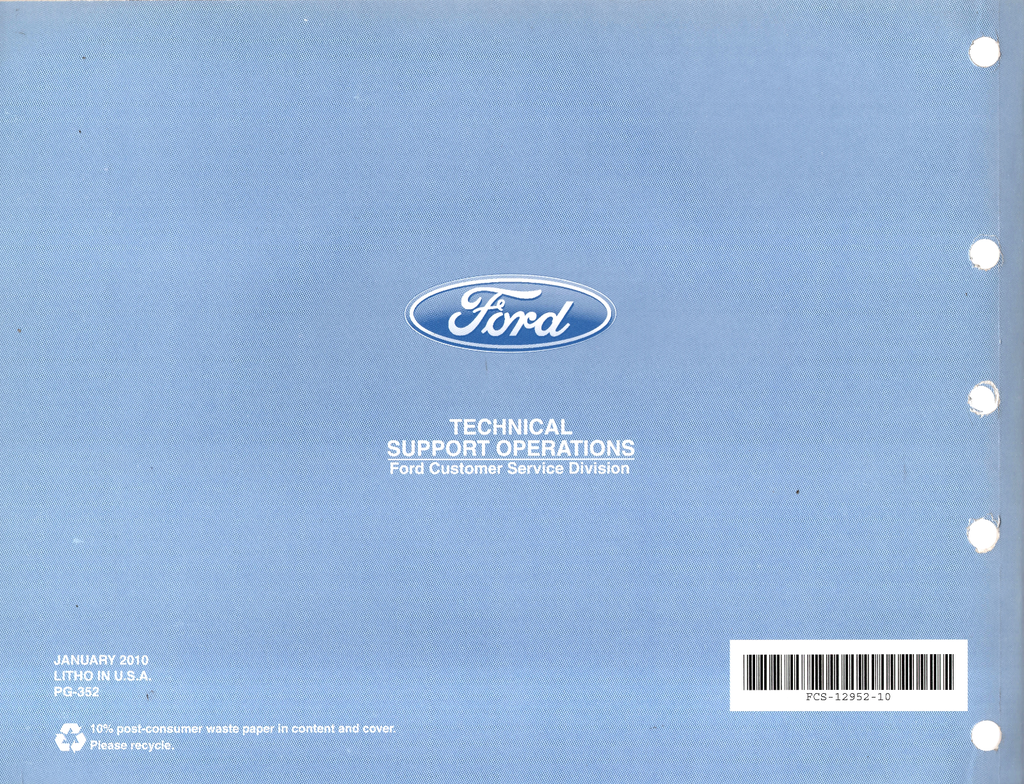 2010 Ford Escape, Mercury Mariner Factory Electrical Wiring Diagrams Manual