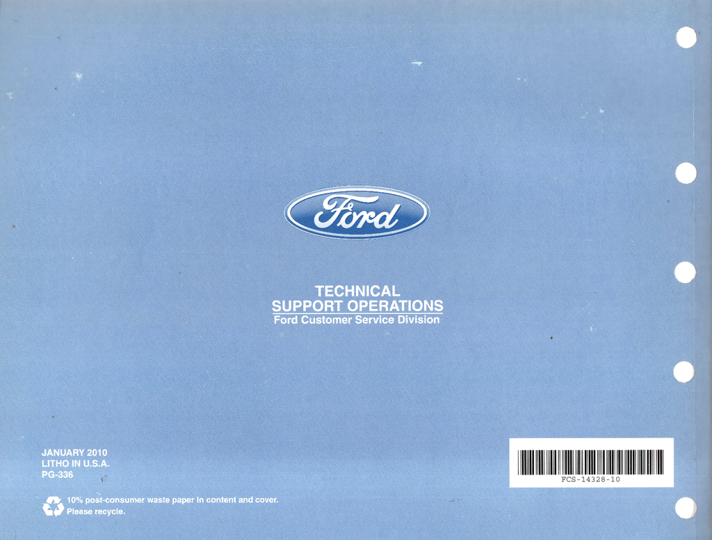 2010 Ford Escape Hybrid, Mercury Mariner Hybrid Factory Electrical Wiring Diagrams Manual