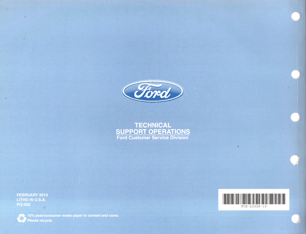 2010 Ford Fusion Hybrid, Mercury Milan Hybrid Factory Electrical Wiring Diagrams Manual