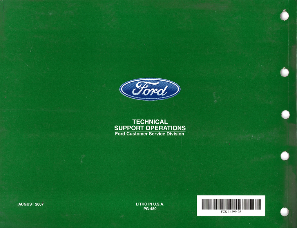 2008 Ford Fusion, Mercury Milan, Lincoln MKZ Factory Electrical Wiring Diagrams Manual