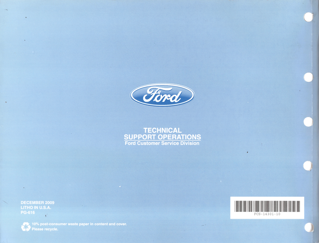 2010 Ford Taurus Factory Electrical Wiring Diagrams Manual