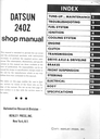 1970-1971 Henley Datsun 240Z Service Manual