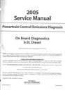 2005 Ford 6.0L Diesel Powertrain Control/Emissions Diagnosis Original Factory Service Manual