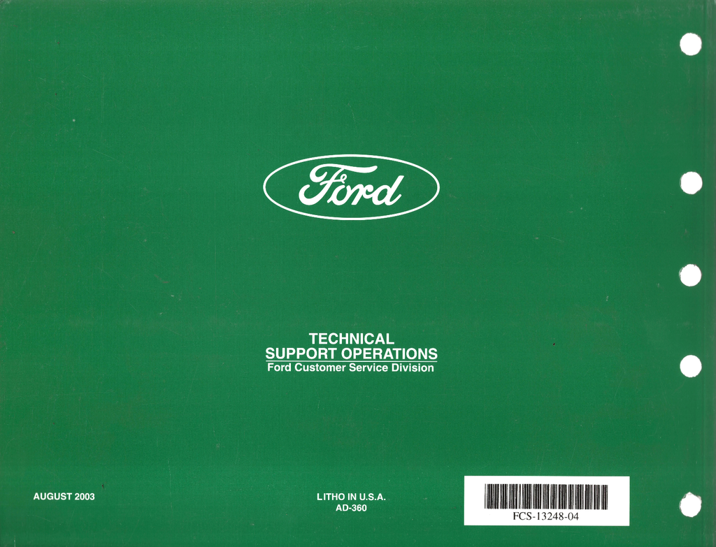 2004 Ford Thunderbird Factory Electrical Wiring Diagrams Manual