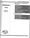 1989 Subaru XT Factory Shop Repair Service Manual