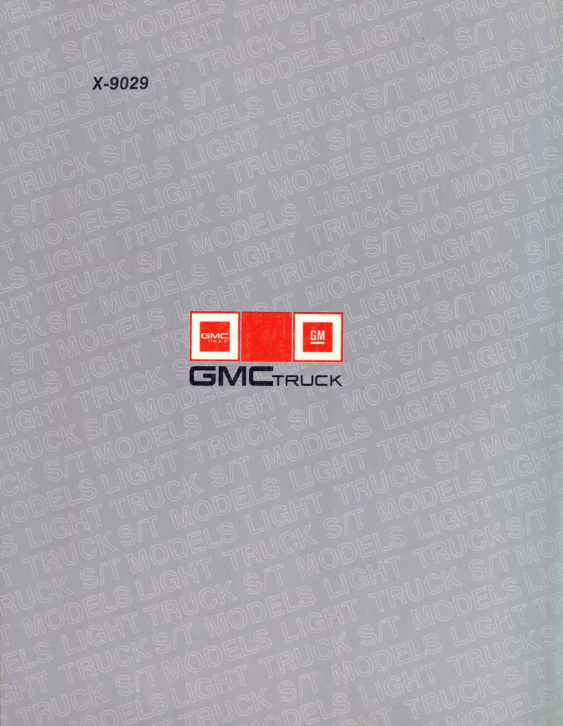 1990 GMC S/T S-15 Pickup & Jimmy Light Truck Service Repair Manual