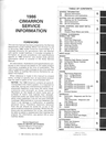 1986 Cadillac Cimarron Factory Shop Repair Service Manual