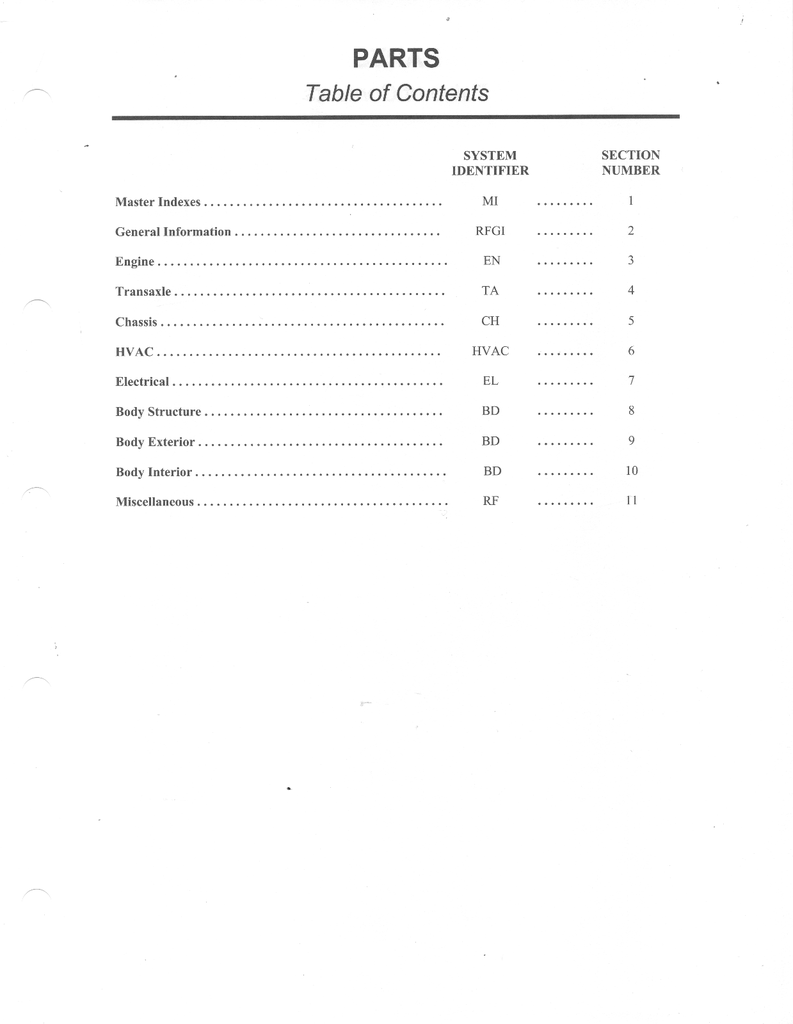2005-2006 Saturn Relay Factory Parts & Illustration Catalog