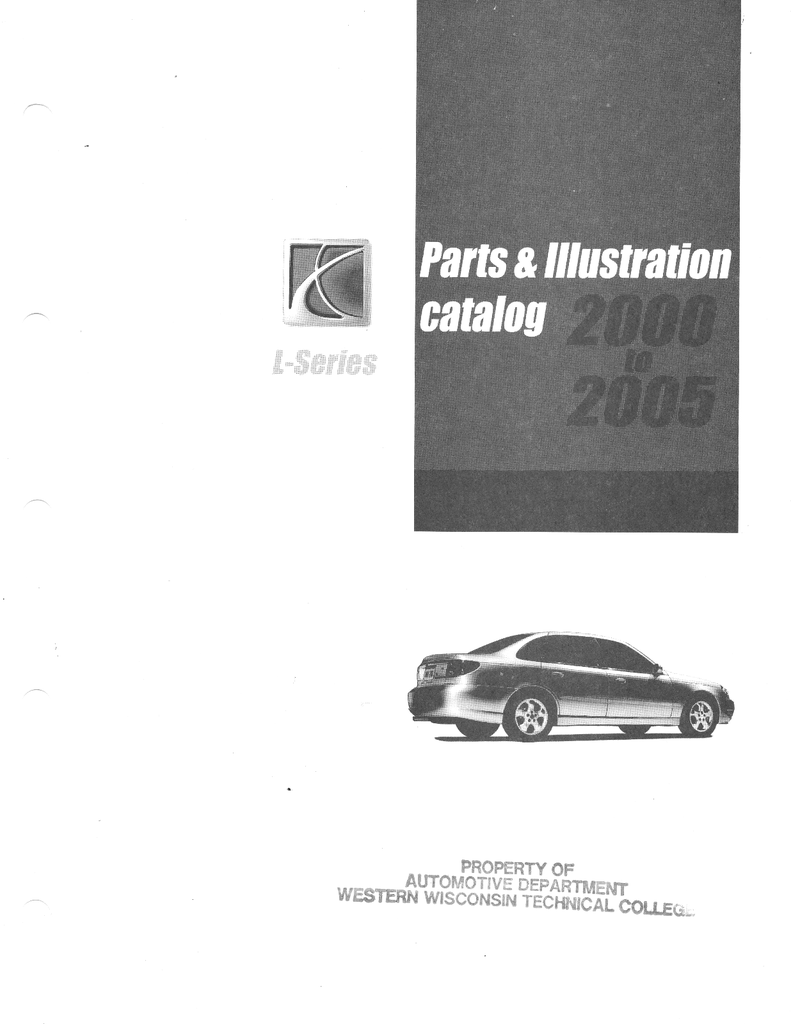 2000 2001 2002 2003 2004 2005 Saturn L-Series Factory Parts & Illustration Catalog