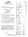 1986 Chevrolet Celebrity Factory Shop Repair Service Manual