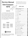 1976 Dodge/Plymouth Colt Factory Shop Repair Service Manual