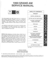 1990 Pontiac Grand Am Factory Shop Repair Service Manual