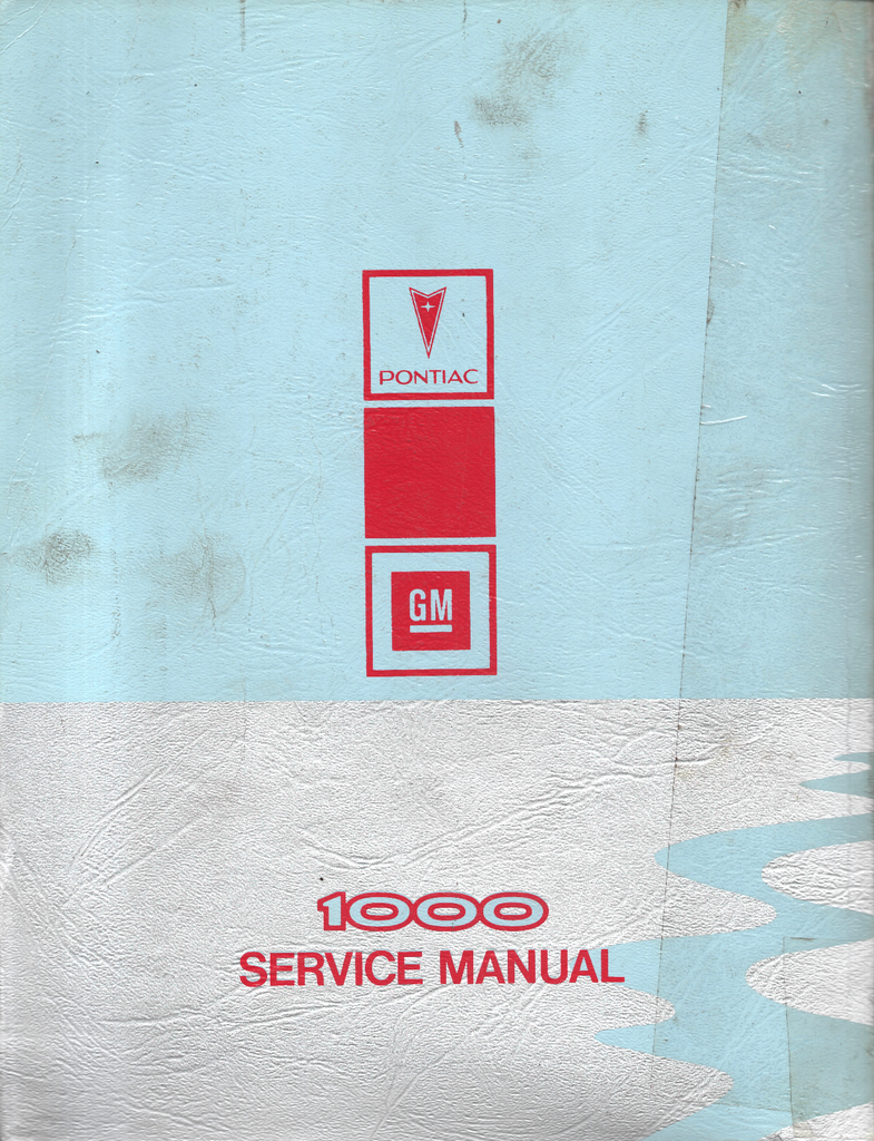1985 Pontiac 1000 Factory OEM Repair Shop Service Manual