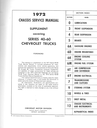 1972 Chevrolet Medium Truck 40-60 Series Factory Service Manual Supplement