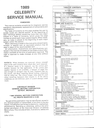 1989 Chevrolet Celebrity Factory OEM Shop Service Repair Manual