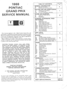 1988 Pontiac Grand Prix Factory Shop Repair Service Manual