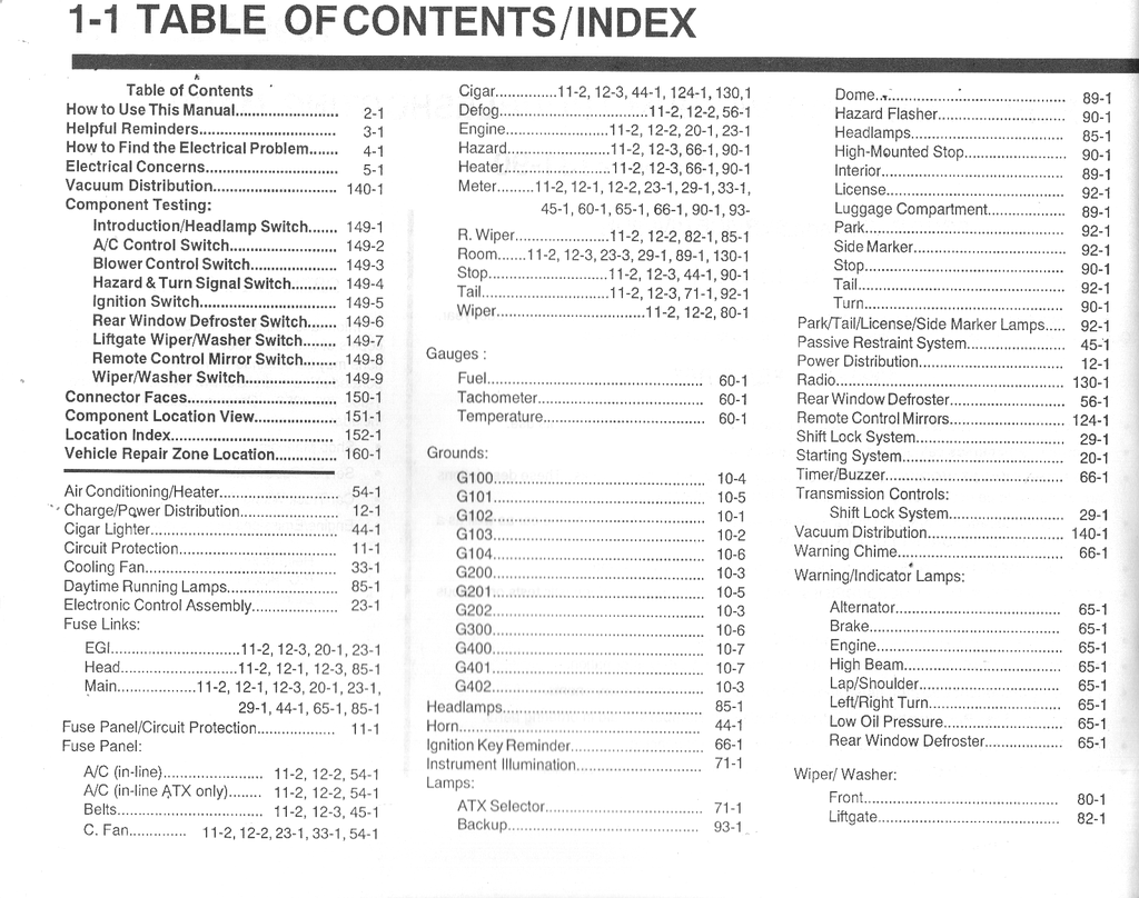1990 Ford Festiva Factory Electrical & Vacuum Troubleshooting Wiring Diagrams Manual EVTM